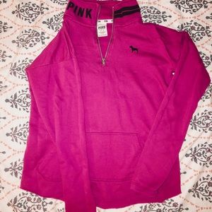 PINK Fuchsia Quarter Zip